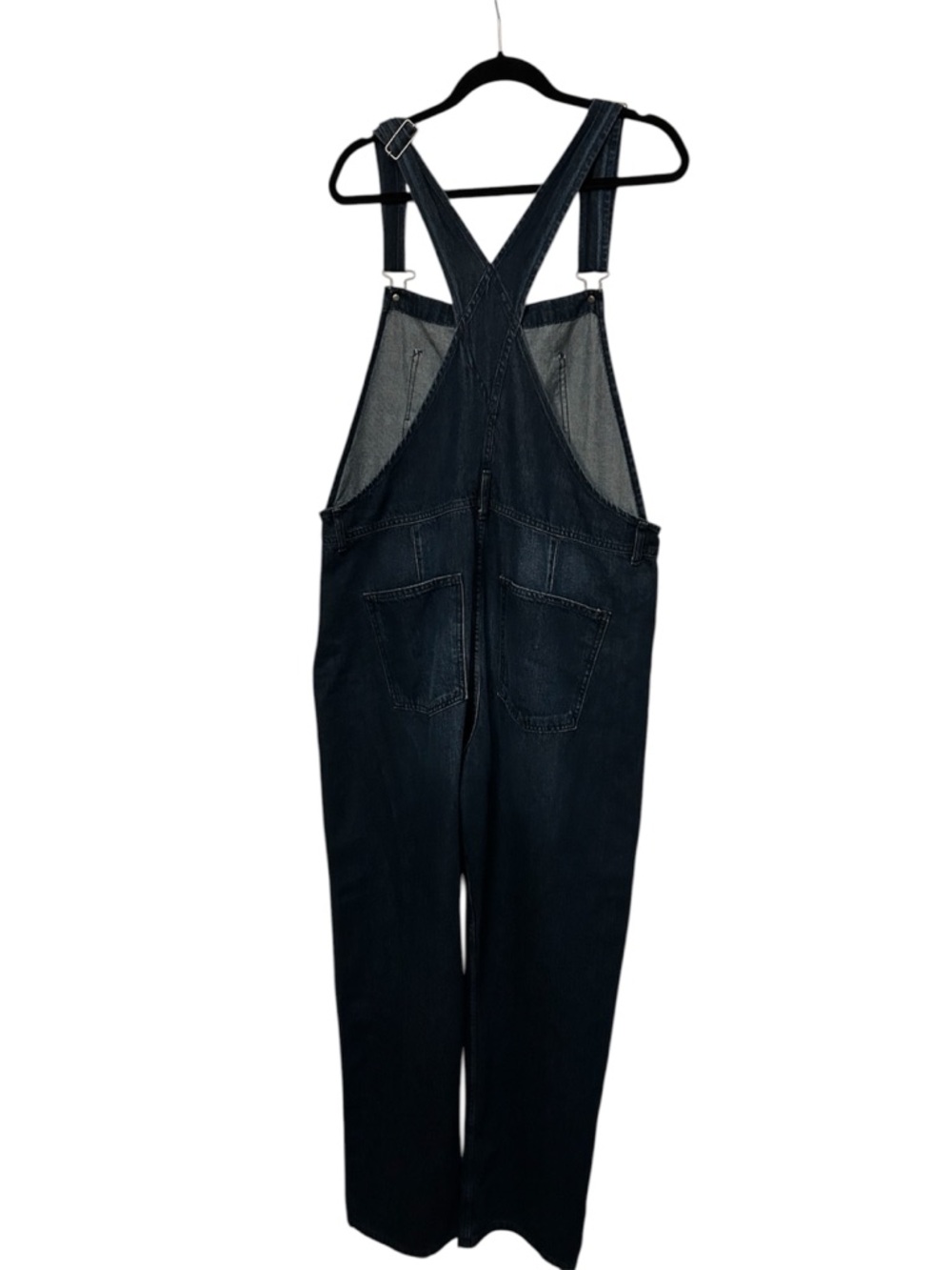 Free People We the Free Ziggy Dark Blue Wash Denim Overalls Size XL - Picture 5 of 7